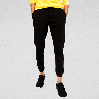 Basis Solid Men Black Track Pants