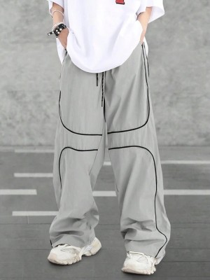 TICKLE TOES Solid Men Grey Track Pants