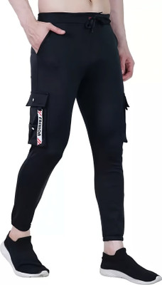 Raysx Printed Men Black Track Pants