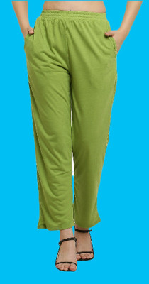 The Unicharm Solid Women Light Green Track Pants