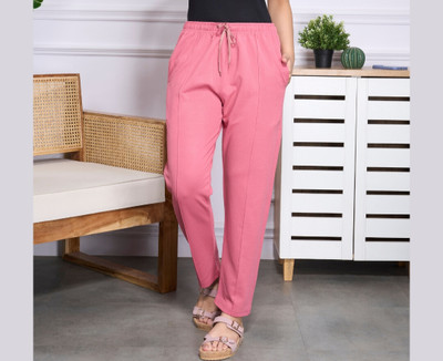 CUPID Solid Women Pink Track Pants