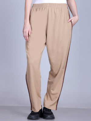 7 ISLANDS Solid Women Beige Track Pants