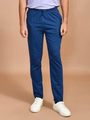 SKYKNIT Solid Men Blue Track Pants