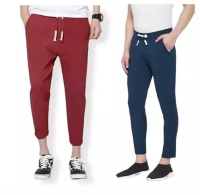 Yogiititraders Solid Men Blue, Maroon Track Pants