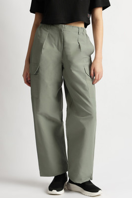 REEBOK Solid Women Green Track Pants