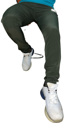 AROHANA Solid Men Green Track Pants