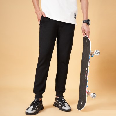 Street 808 by Pantaloons Solid Men Black Track Pants