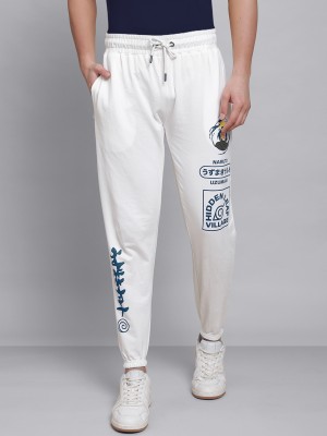 Naruto By Free Authority Graphic Print Men White Track Pants