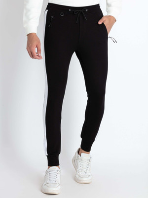 Status Quo Solid Men Black Track Pants