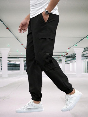 Kesaria Textile Company Solid Men Black Track Pants