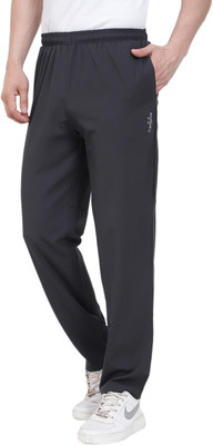 CANJUICE Solid Men Black Track Pants