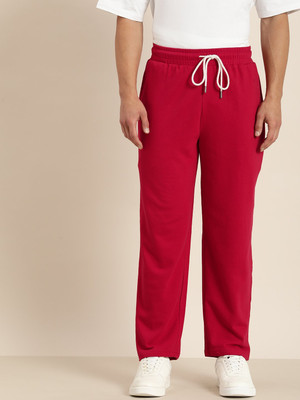 DILLINGER Solid Men Red Track Pants