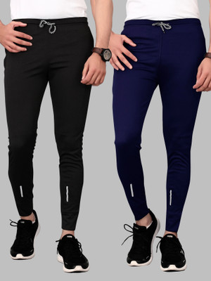PriyankaTrend Self Design Men Black, Dark Blue Track Pants