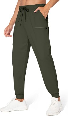 The Modern Soul Solid Men Dark Green Track Pants