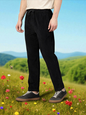 Kesaria Textile Company Solid Men Black Track Pants