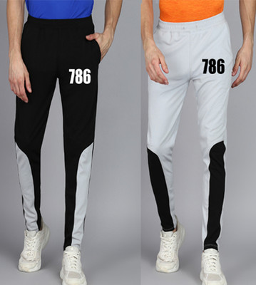 mfb Printed Men Black, Grey Track Pants