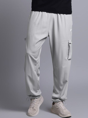 HRX by Hrithik Roshan Chevron/Zig Zag Men Grey Track Pants