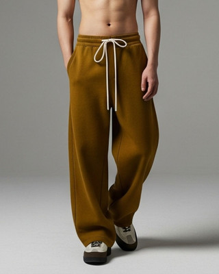 Cloth N Code Solid Men Brown Track Pants