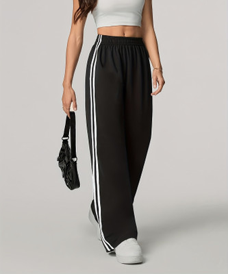 Dockstreet Solid Women White Track Pants