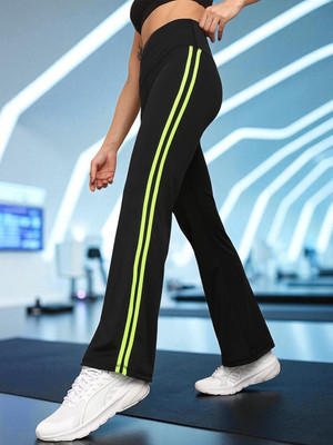 Moshe Striped Women Black, Yellow Track Pants