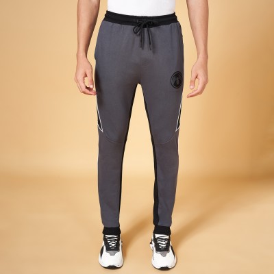 SF Jeans by Pantaloons Self Design Men Grey Track Pants