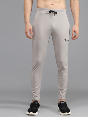 Veltick Solid Men Grey Track Pants