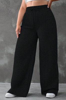 Dockstreet Solid Women Black Track Pants