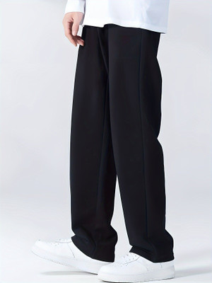 TRUFFLEGUM Solid Women Black Track Pants