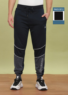 Force NXT Solid Men Black Track Pants
