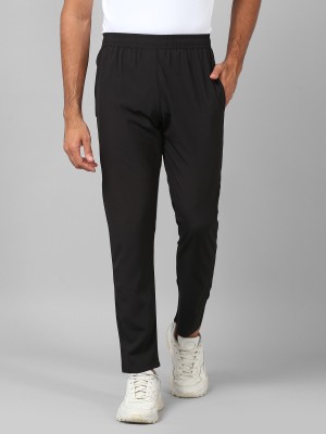 RANBOLT Solid Men Black Track Pants