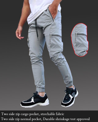 JUGULAR Solid Men Grey Track Pants