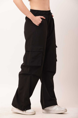 sarvayoni Solid Women Black Track Pants