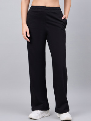98 Degree North Solid Women Black Track Pants