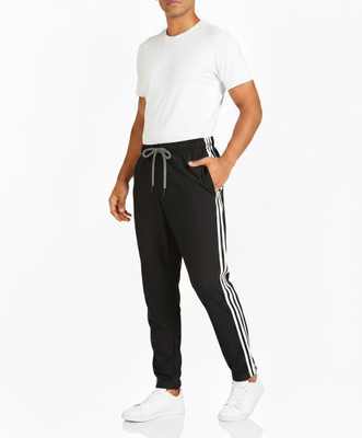 ARSHU Striped Men Black Track Pants
