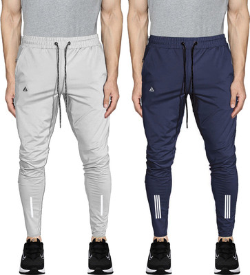 Z-DEVIL Printed Men Grey, Blue Track Pants