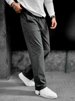 MANIAC Solid Men Beige Track Pants