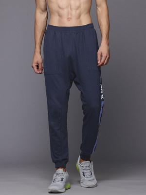 HRX by Hrithik Roshan Self Design Men Blue Track Pants