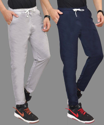 FAINTER Striped Men Grey, Blue Track Pants