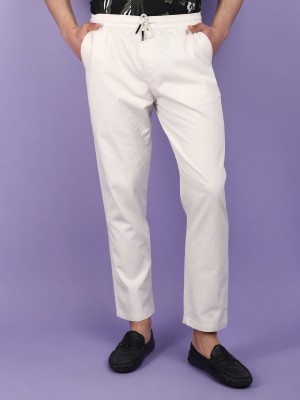 V-MART Solid Men White Track Pants