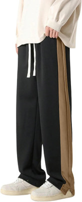 COMBRAIDED Self Design Men Black, Brown Track Pants