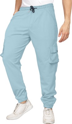 VETHIQ Solid Men Light Blue Track Pants