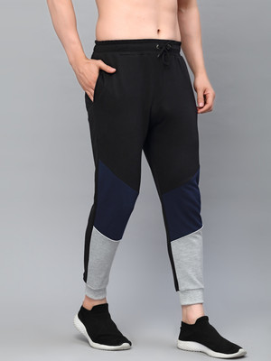 RIGO Colorblock Men Black Track Pants