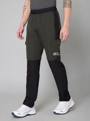 Turnfit Colorblock Men Green Track Pants