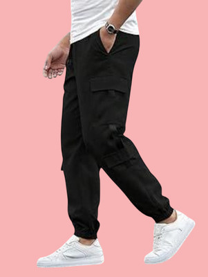 Kesaria Textile Company Solid Men Black Track Pants