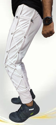 RusticBlooms Solid Men White Track Pants