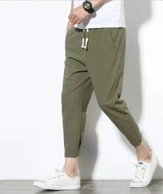 Reya Solid Men Olive Track Pants