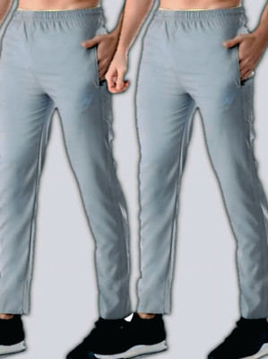 M2kFASHION Solid Men Grey Track Pants