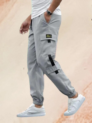 THE PVR CLOTHING Slim Fit Men Grey Trousers