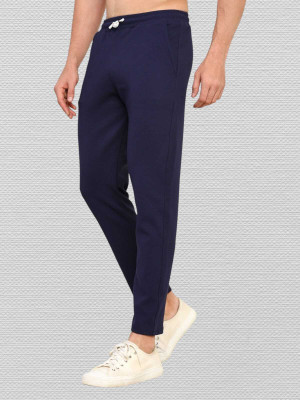 FABLOID Solid Men Dark Blue Track Pants