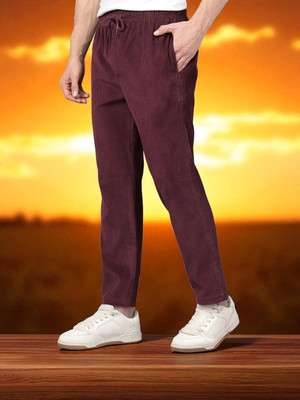 SB Trend Solid Men Purple Track Pants